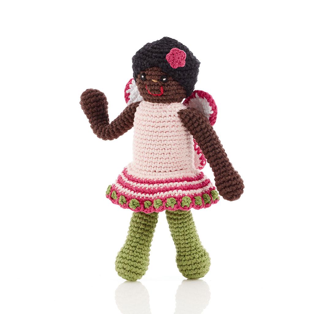 fair trade and handmade fairy rattle. Suitable from birth